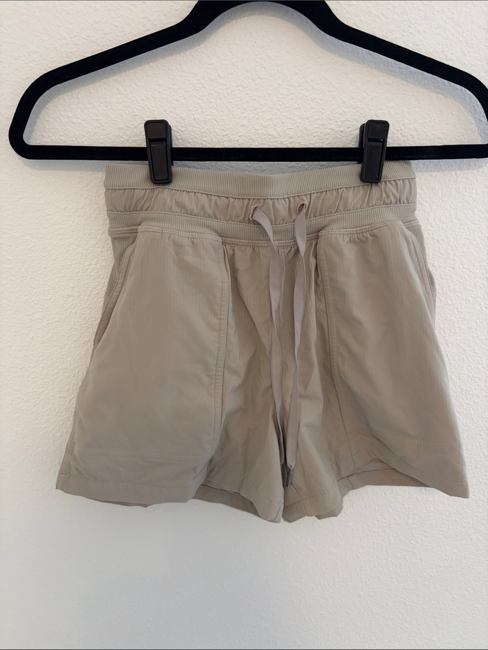 lululemon athletica Light Beige Drawstring Athletic Shorts